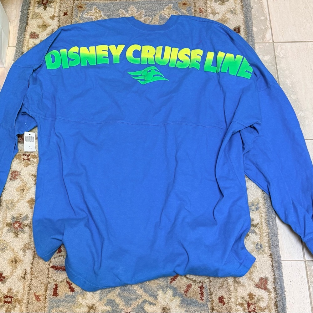 Disney Cruise Line Blue Long Sleeve Shirt XL NWT